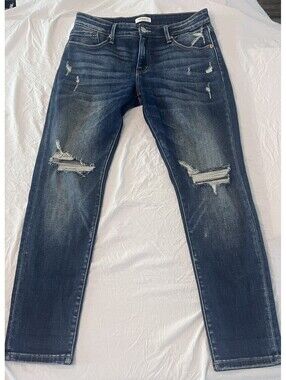 Artemis Vintage Distressed Blue Denim Jeans 7/27